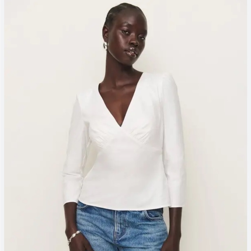 Reformation Marisa 3/4 Sleeve Blouse